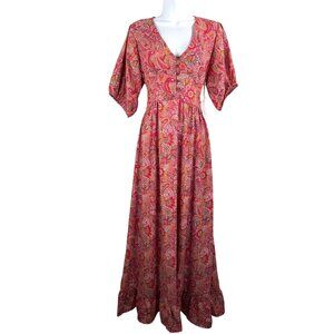 REVOLVE Paisley Maxi Dress - Red and Pink